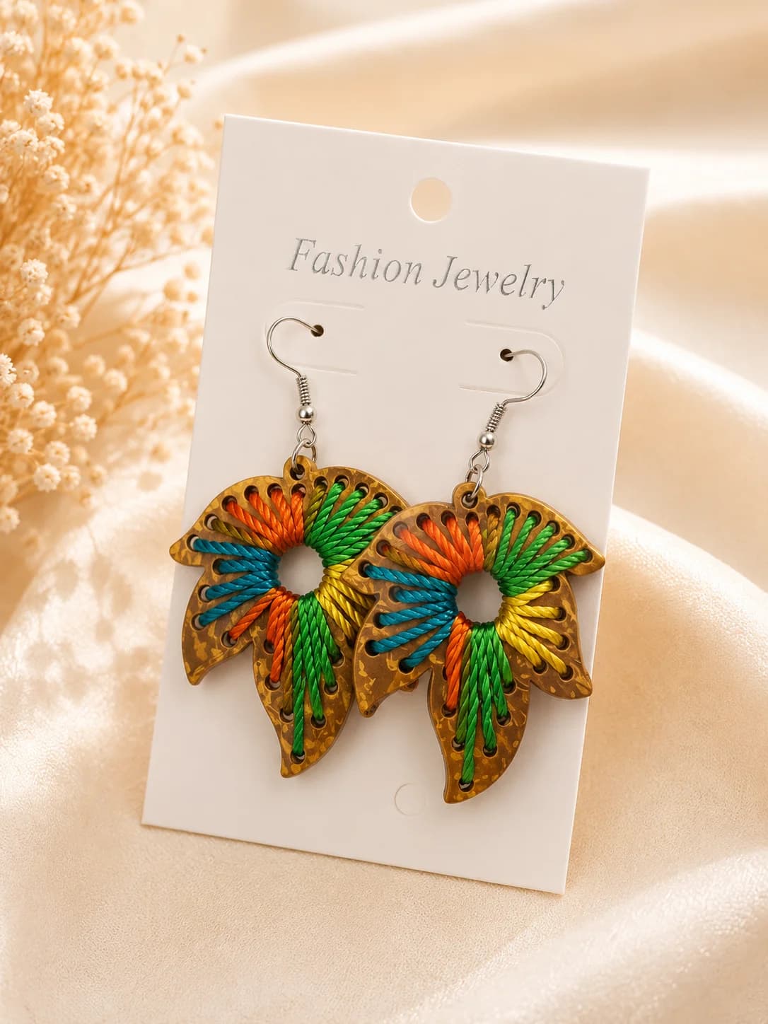 Boucles d'Oreilles Feuille Marocaine